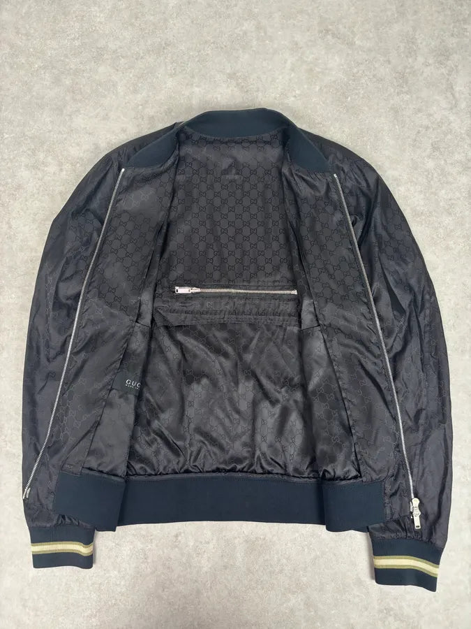 2000s Gucci Black Monogrammed Light Windbreaker Jacket BKuDxLJ 6