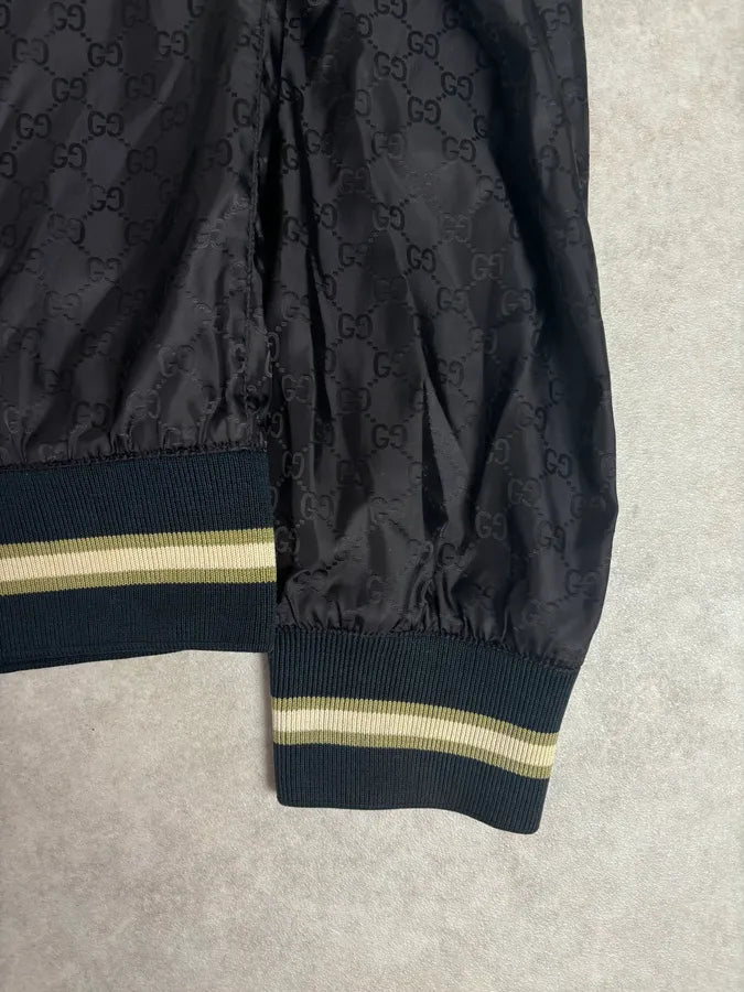 2000s Gucci Black Monogrammed Light Windbreaker Jacket BKuDxLJ 9