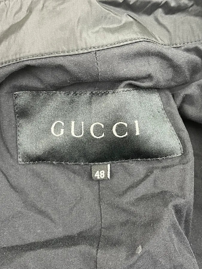 1990s Gucci Black Nylon Belted Long Harrington Jacket by Tom Ford QuniHAl 12