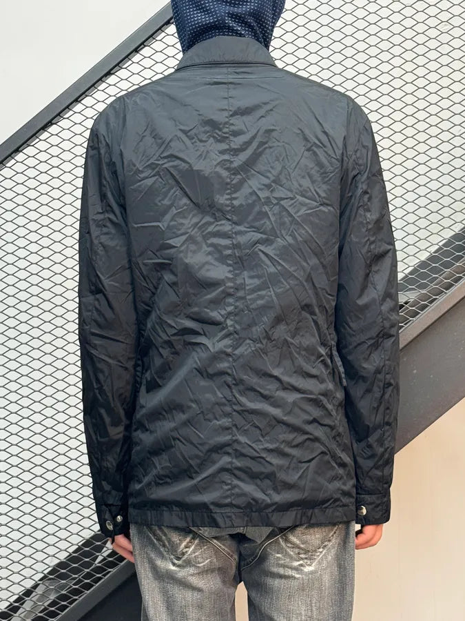 1990s Gucci Black Nylon Belted Long Harrington Jacket by Tom Ford QuniHAl 2