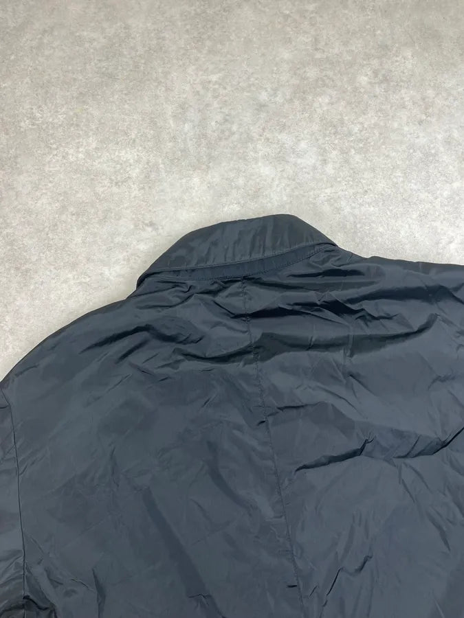 1990s Gucci Black Nylon Belted Long Harrington Jacket by Tom Ford QuniHAl 6