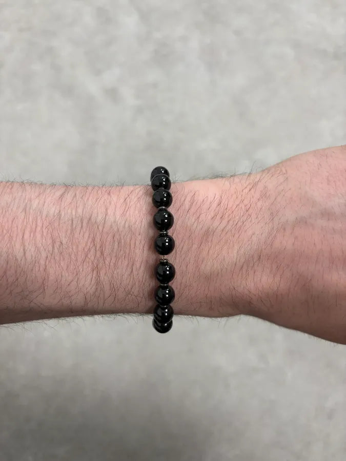 2000s Gucci Black Onyx Silver Ball Charm Bracelet JyWWEEn 2