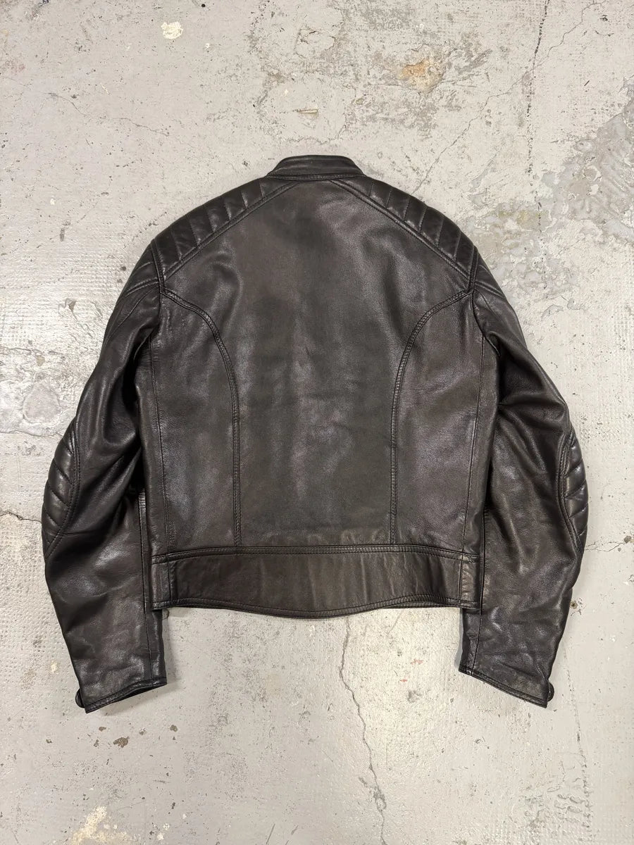 2000s Gucci Black Padded Biker Leather Jacket by Tom Ford sUUZtdn 3