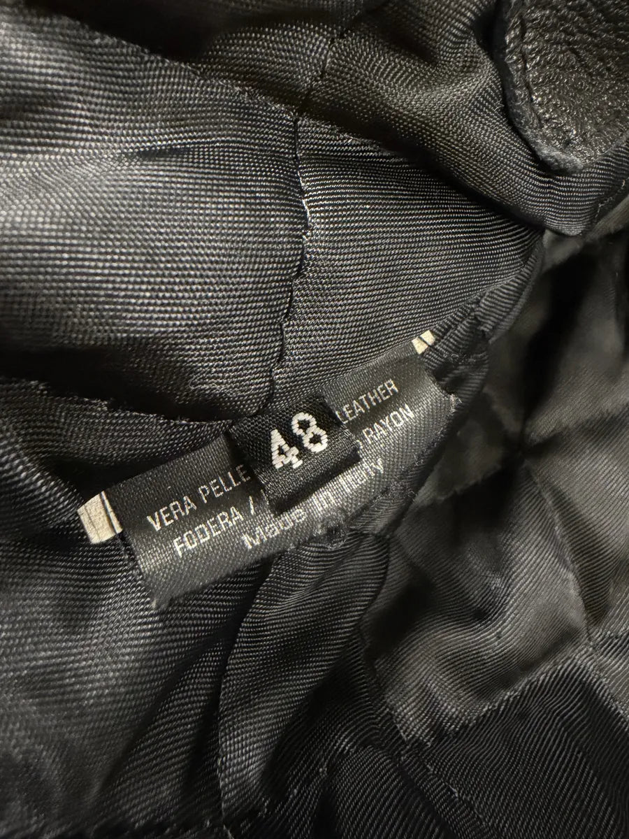 2000s Gucci Black Padded Biker Leather Jacket by Tom Ford sUUZtdn 6