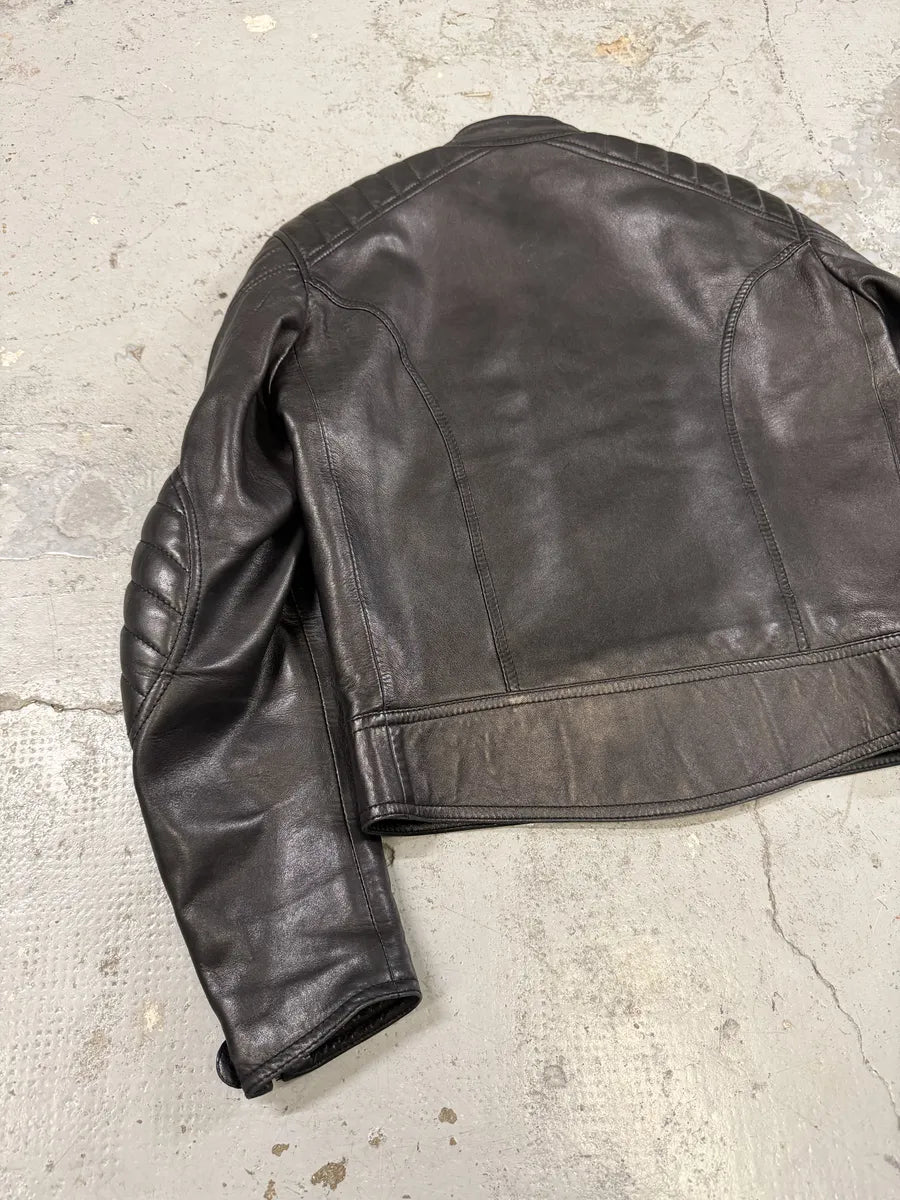 2000s Gucci Black Padded Biker Leather Jacket by Tom Ford sUUZtdn 9