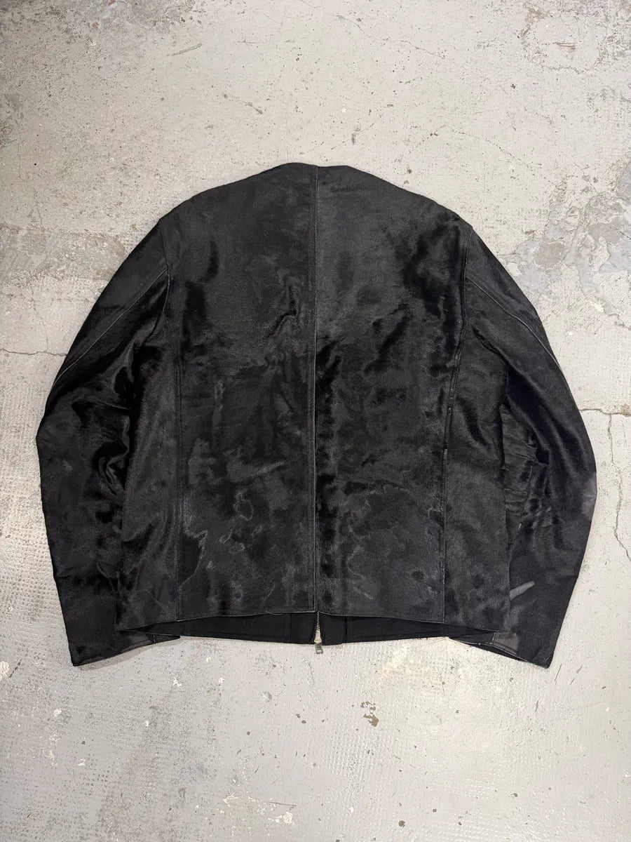 2000s Gucci Black Pony Hair Leather Jacket by Tom Ford atlcrxB 1