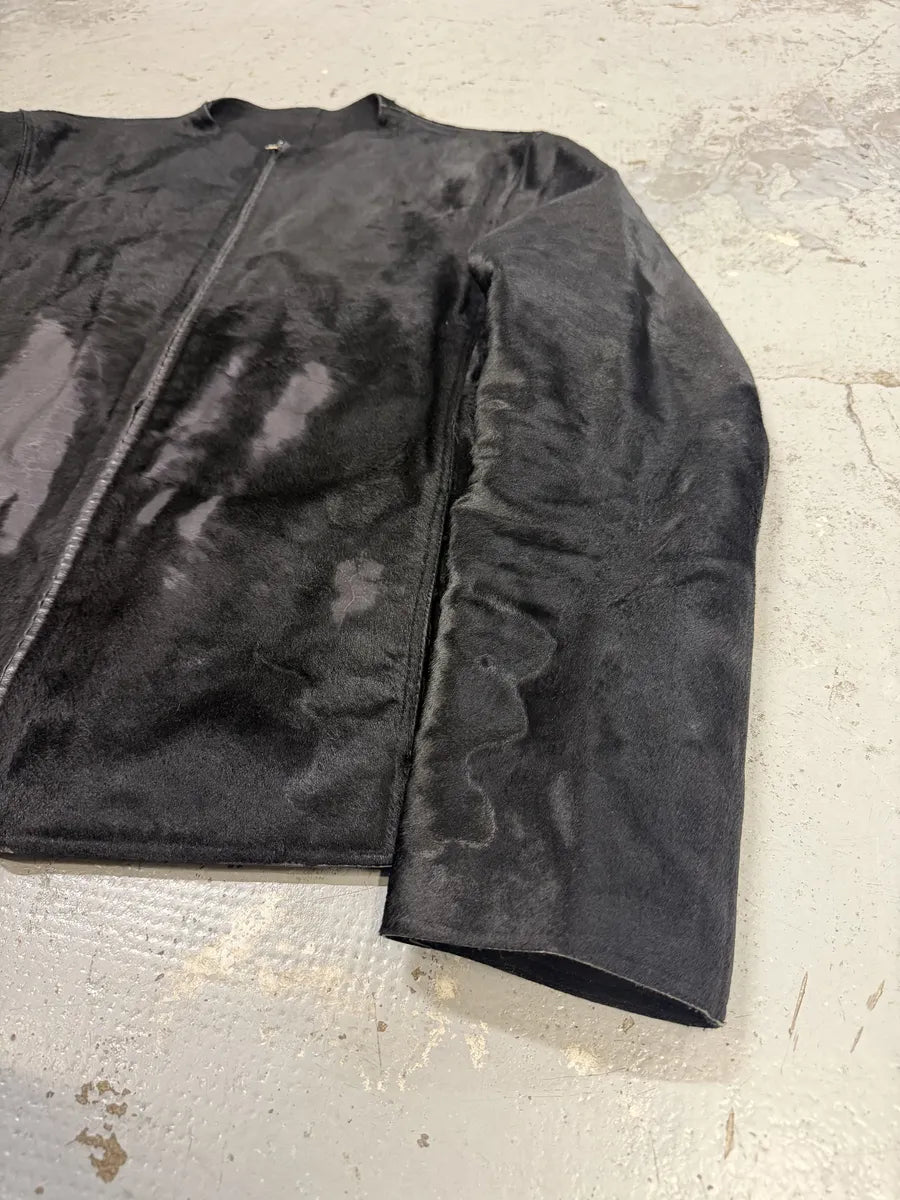 2000s Gucci Black Pony Hair Leather Jacket by Tom Ford atlcrxB 11