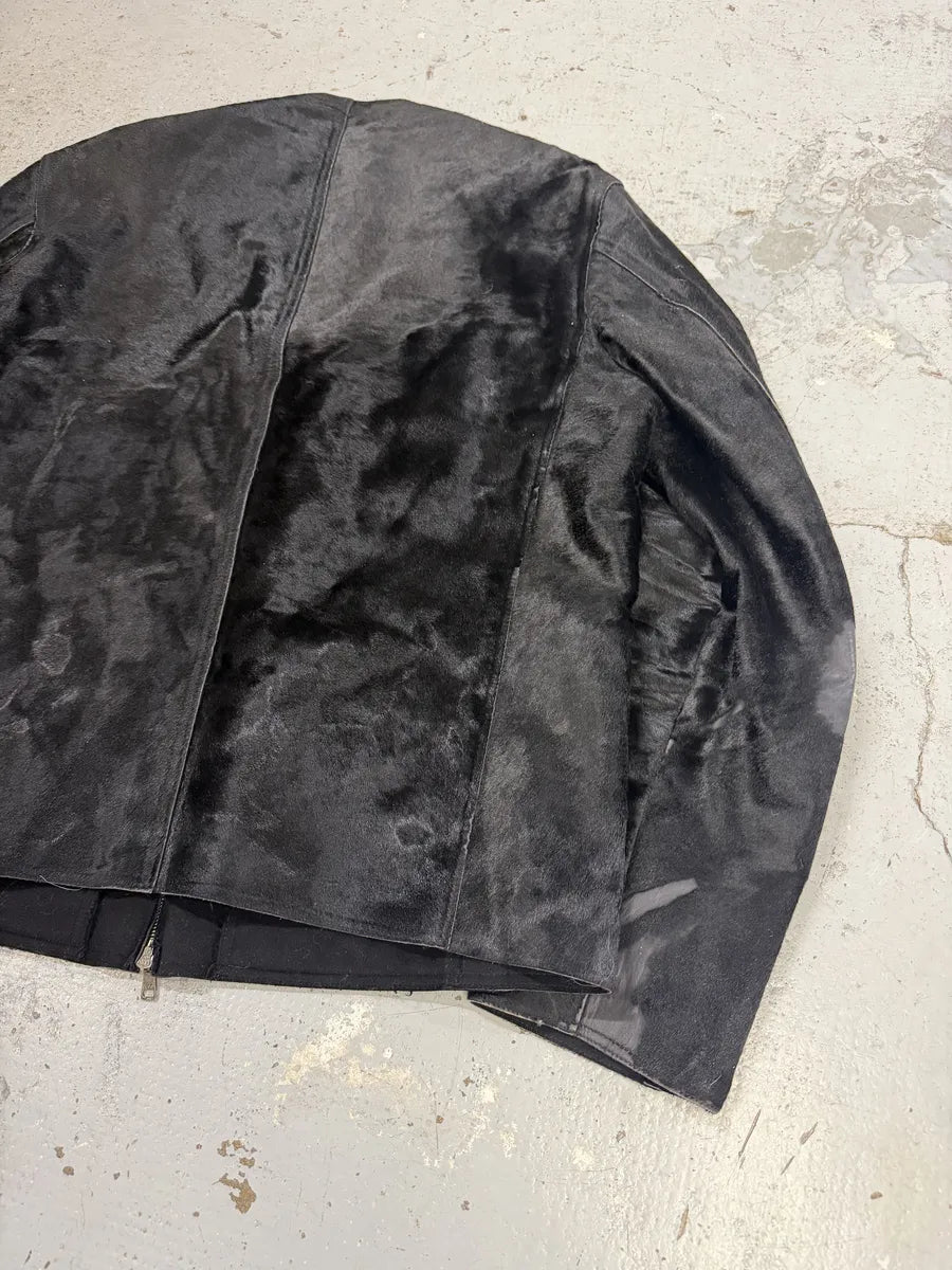 2000s Gucci Black Pony Hair Leather Jacket by Tom Ford atlcrxB 3