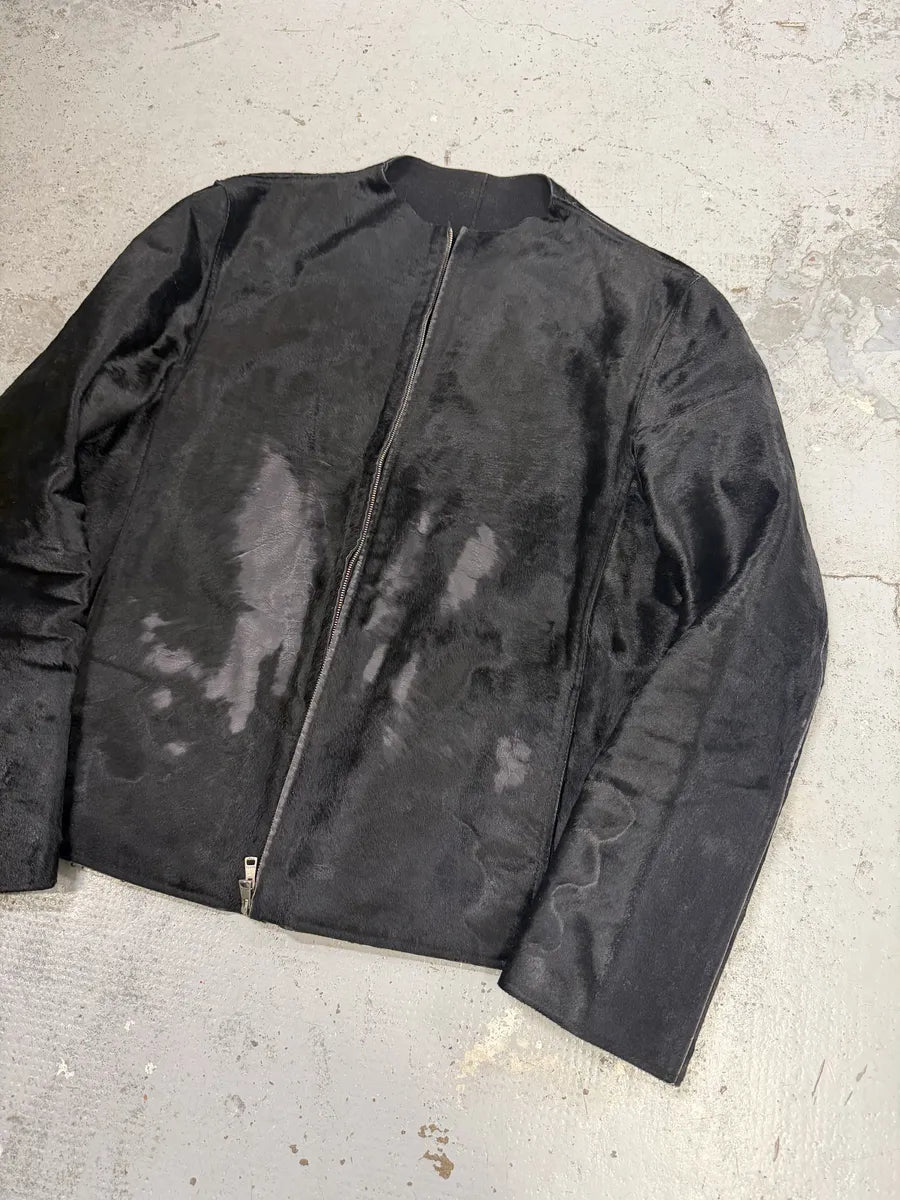 2000s Gucci Black Pony Hair Leather Jacket by Tom Ford atlcrxB 4