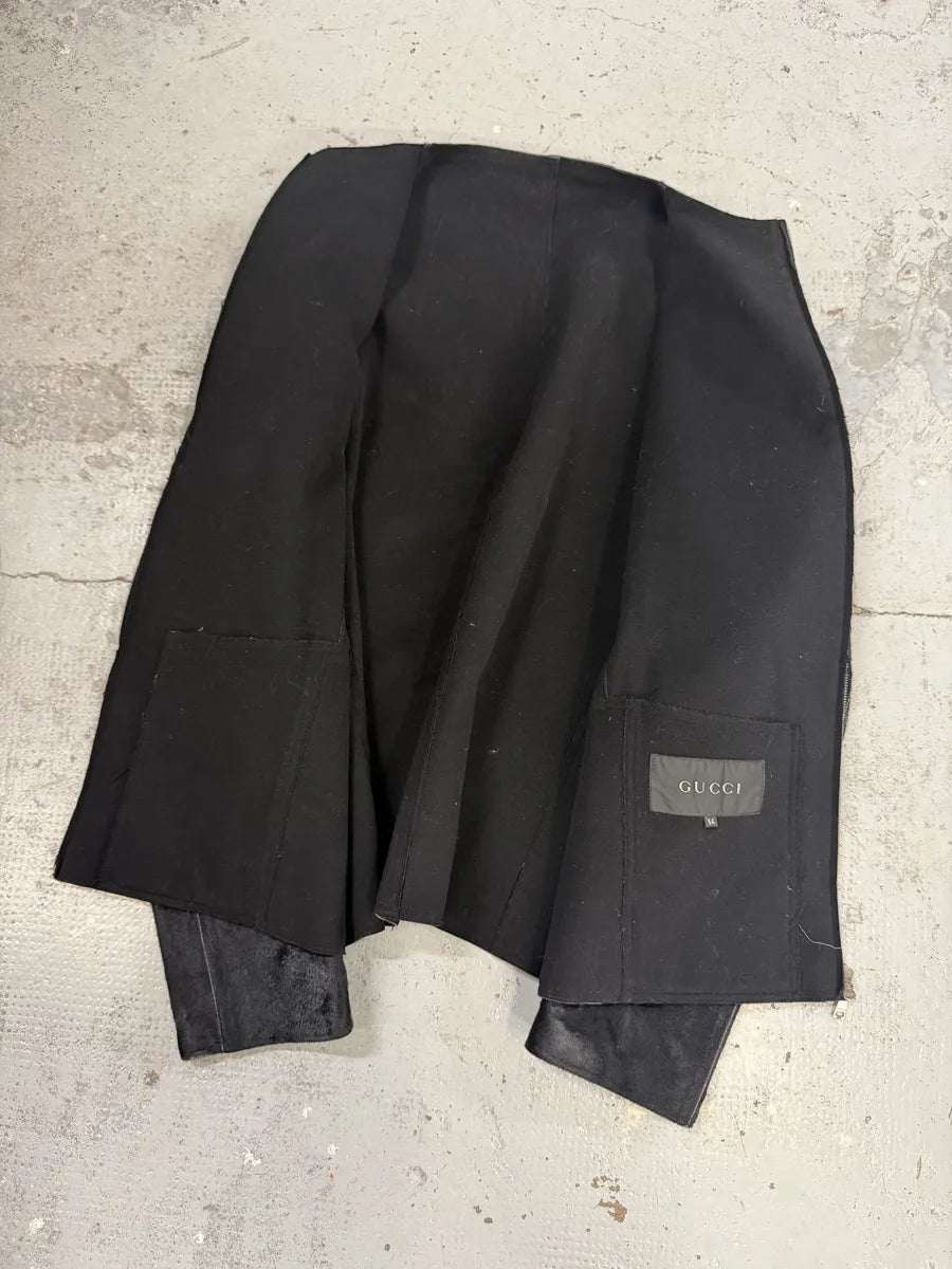 2000s Gucci Black Pony Hair Leather Jacket by Tom Ford atlcrxB 6