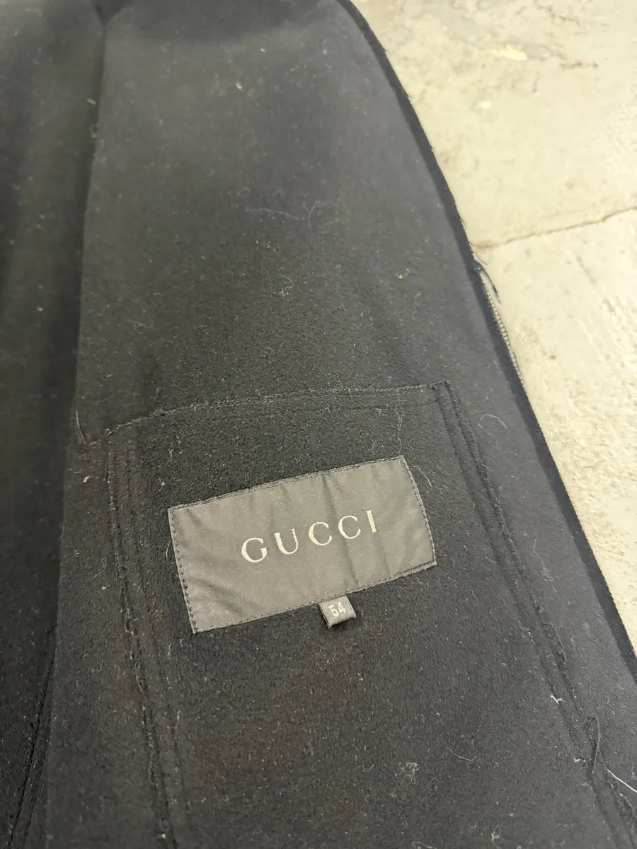 2000s Gucci Black Pony Hair Leather Jacket by Tom Ford atlcrxB 9