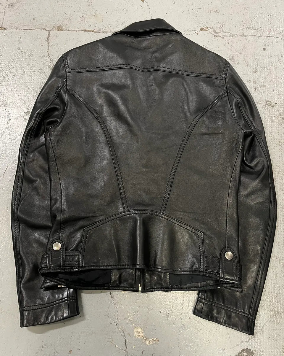 2000s Gucci Black Premium Biker Leather Jacket XlBeNpf 6