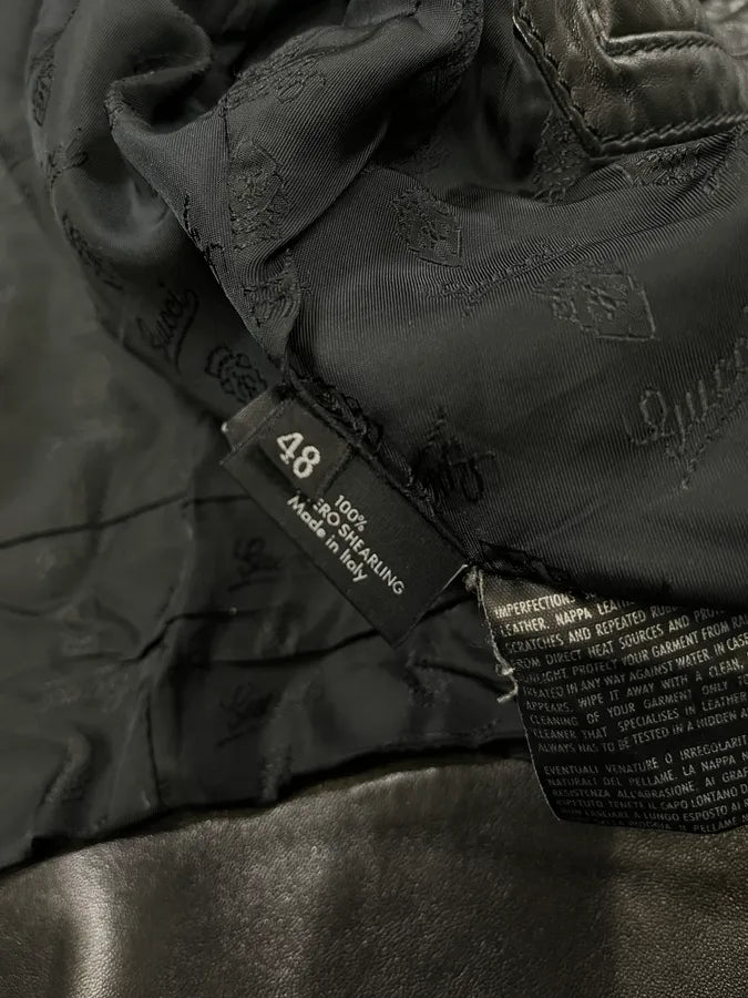 2000s Gucci Black Premium Biker Leather Jacket XlBeNpf 9