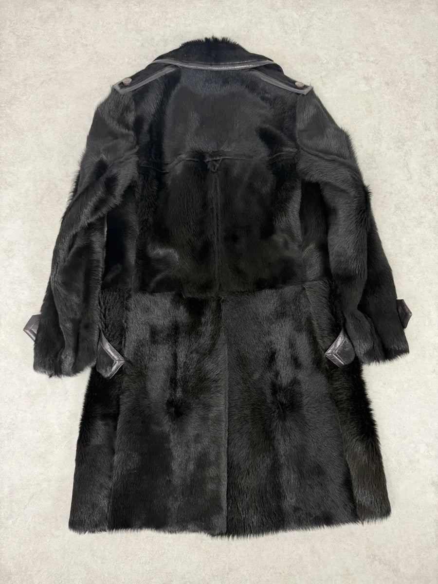 2000s Gucci Black Premium Fur Long Royal Coat XKxlxOn 1