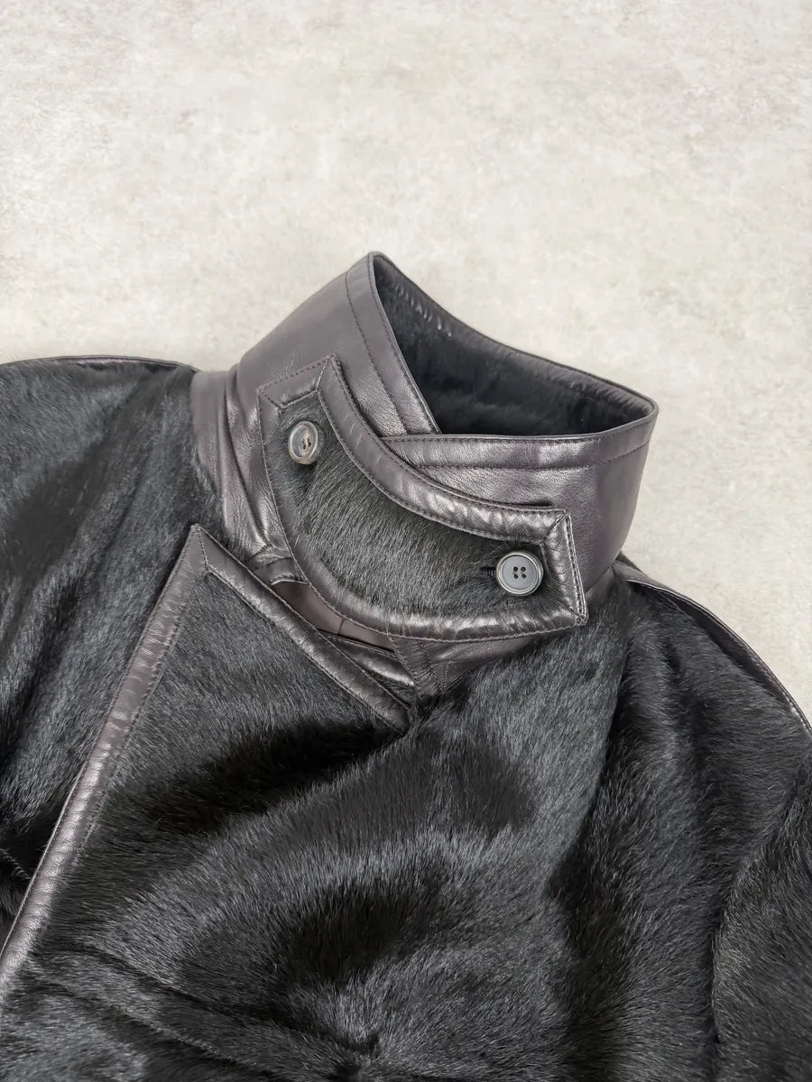 2000s Gucci Black Premium Fur Long Royal Coat XKxlxOn 10