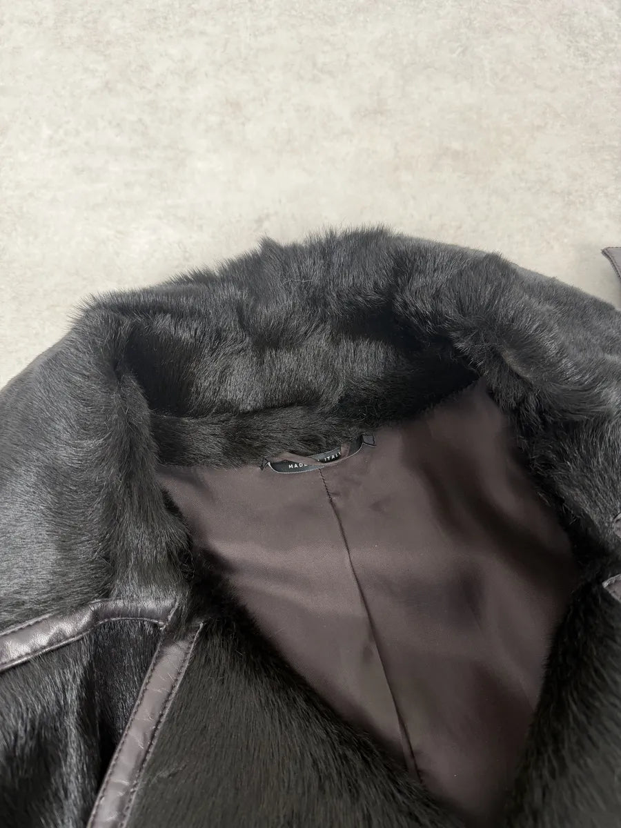 2000s Gucci Black Premium Fur Long Royal Coat XKxlxOn 16