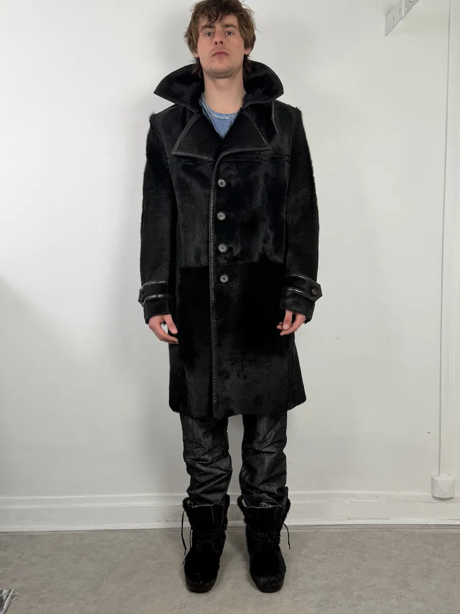 2000s Gucci Black Premium Fur Long Royal Coat XKxlxOn 5