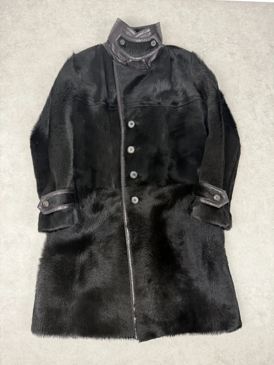 2000s Gucci Black Premium Fur Long Royal Coat XKxlxOn 6