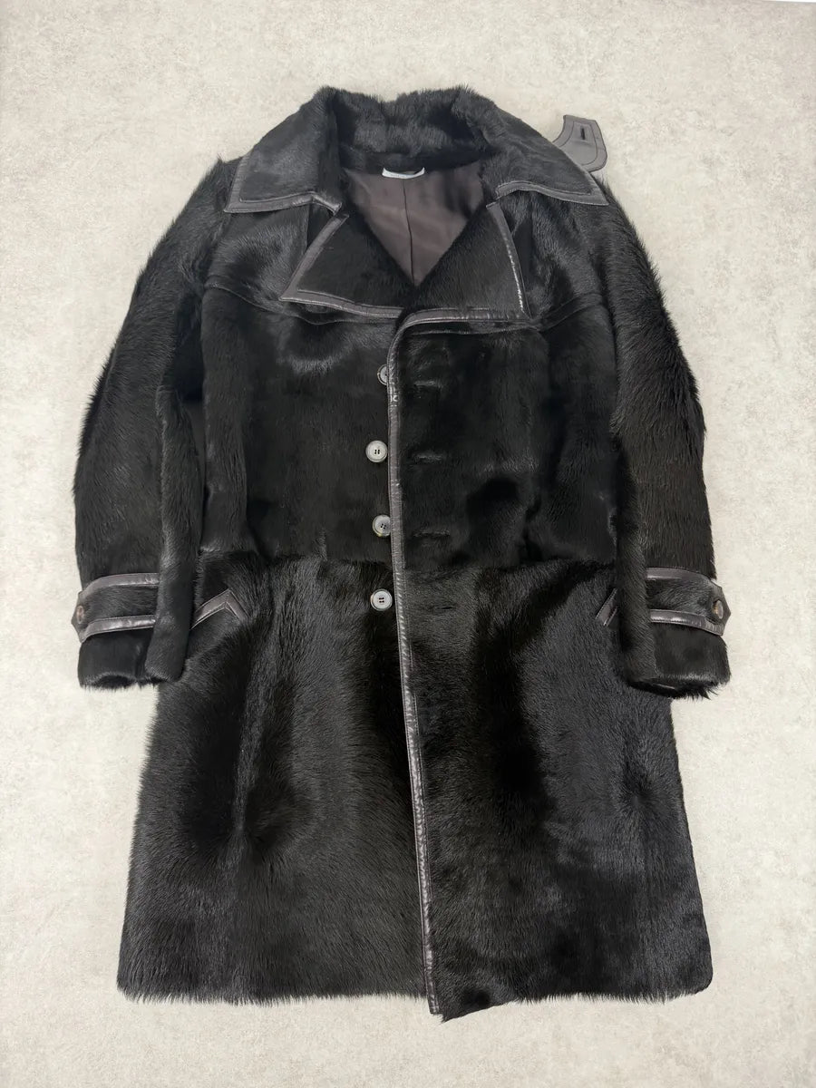 2000s Gucci Black Premium Fur Long Royal Coat XKxlxOn 7