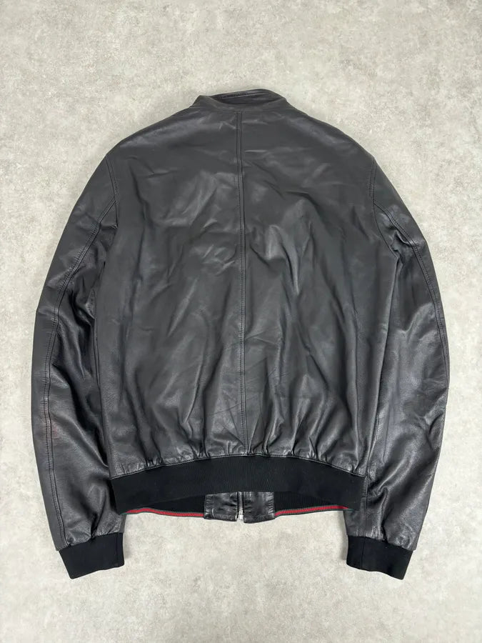 2000s Gucci Black Premium Leather Zip-up Jacket by Tom Ford jTJWYtI 4