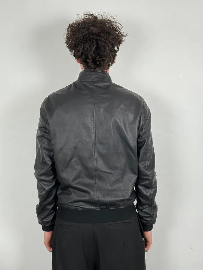 2000s Gucci Black Premium Leather Zip-up Jacket by Tom Ford jTJWYtI 2