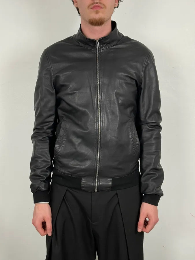 2000s Gucci Black Premium Leather Zip-up Jacket by Tom Ford jTJWYtI 1
