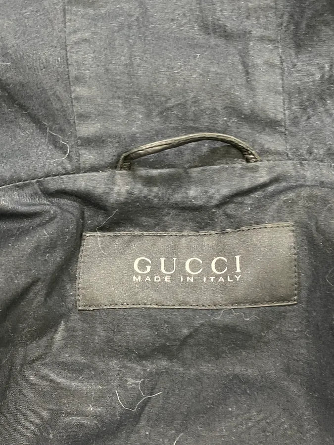 2000s Gucci Black Pure Leather Hooded Jacket by Tom Ford ZQQZMua 9
