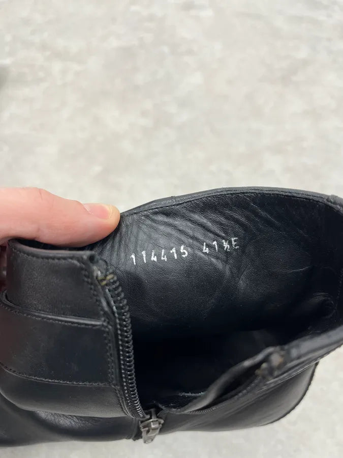 2000s Gucci Black Signature Ankle Leather Boots THqzTsr 8