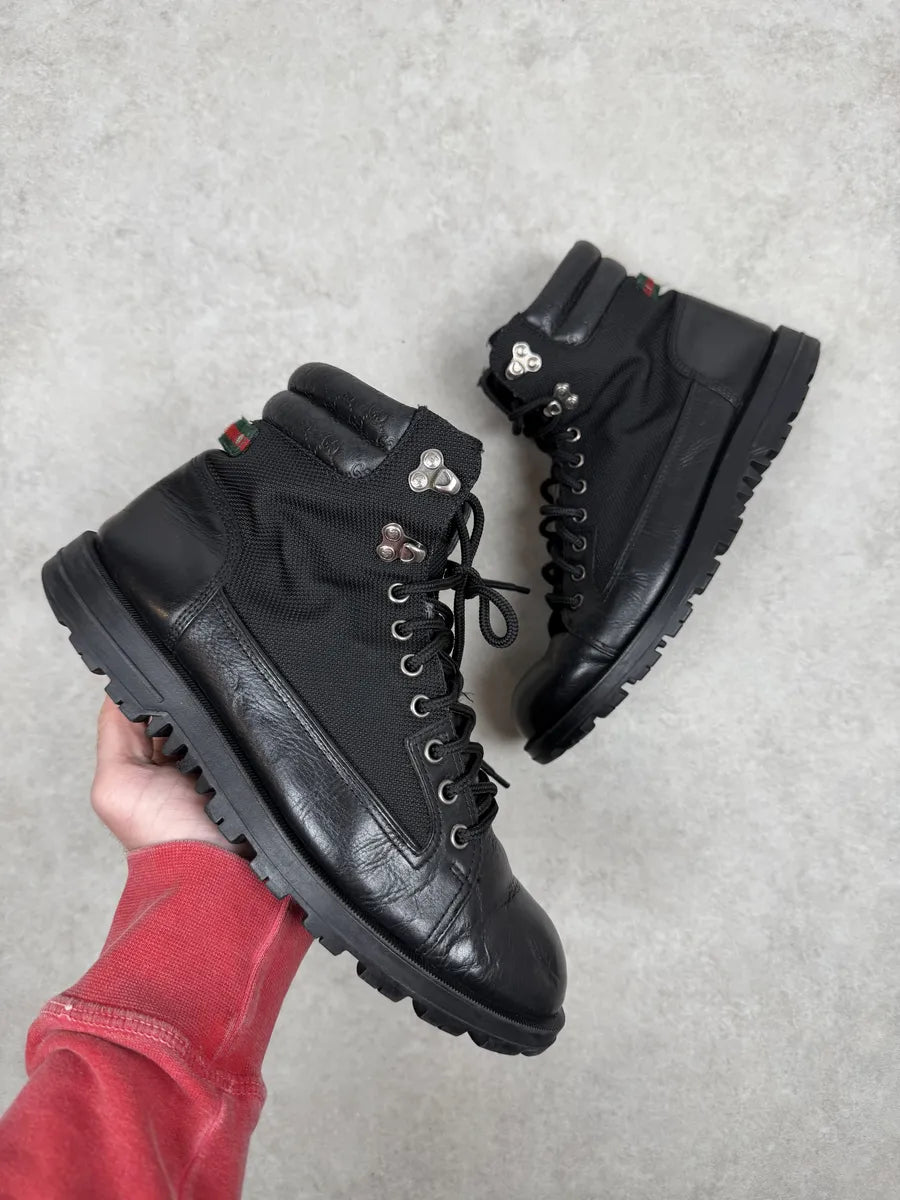 2000s Gucci Black Signature Leather Boots DDgLIMO 0