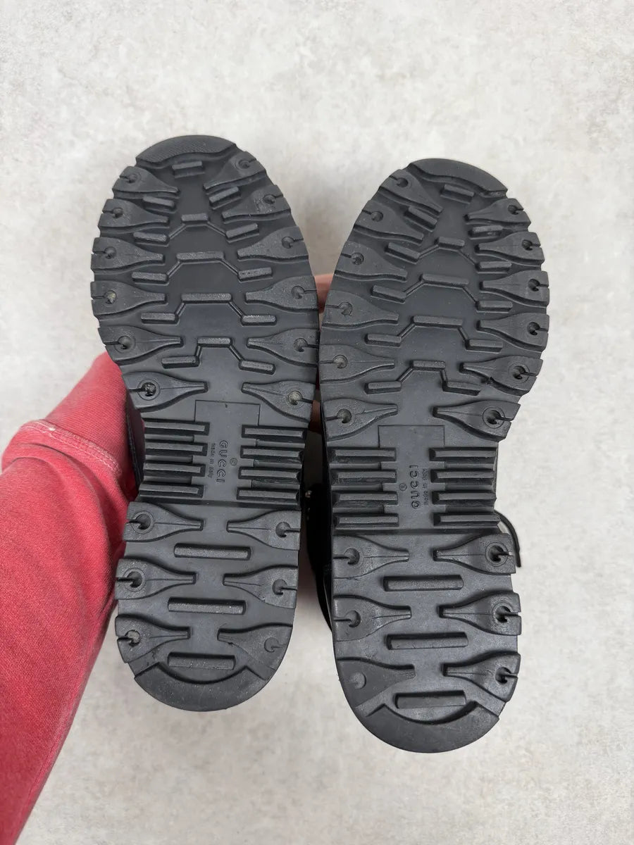 2000s Gucci Black Signature Leather Boots DDgLIMO 6