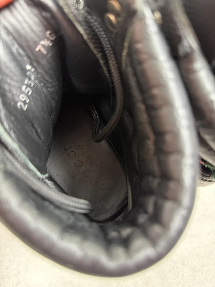 2000s Gucci Black Signature Leather Boots DDgLIMO 7