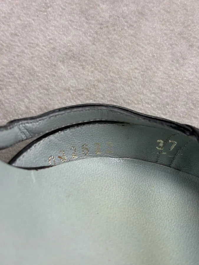 2000s Gucci Black Slingback Leather Heels VSDahxQ 8