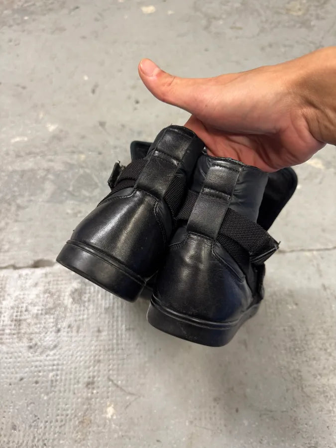 2000s Gucci Black Strap Buckle Mid Sneakers (40eu/us7) hxcygDJ 5