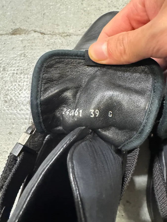 2000s Gucci Black Strap Buckle Mid Sneakers (40eu/us7) hxcygDJ 7