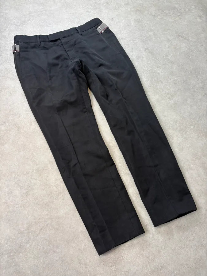2000s Gucci Black Strap Cozy Pants THQhQIj 4