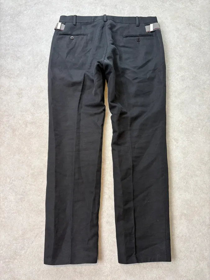 2000s Gucci Black Strap Cozy Pants THQhQIj 6