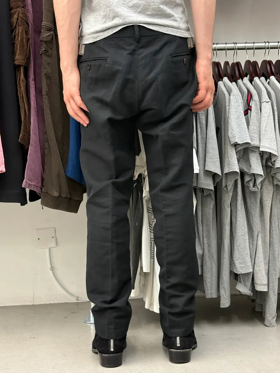 2000s Gucci Black Strap Cozy Pants THQhQIj 3