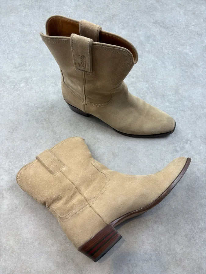 2000s Gucci Beige Western Leather Boots BSmqJJb 5