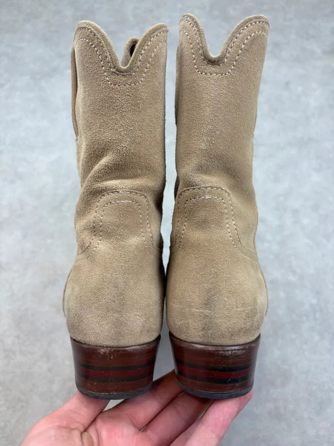 2000s Gucci Beige Western Leather Boots BSmqJJb 7