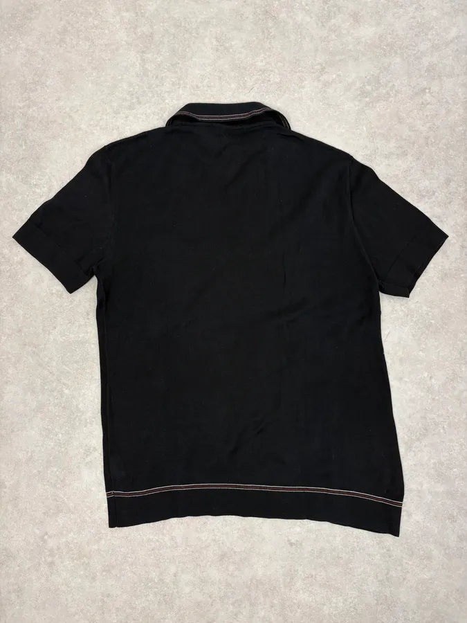 2000s Gucci Black Striped Hybrid Shirt & Sweater tPkwErJ 5