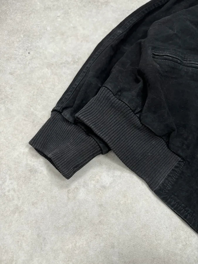 2000s Gucci Black Suede Bomber Jacket QzolWYz 5
