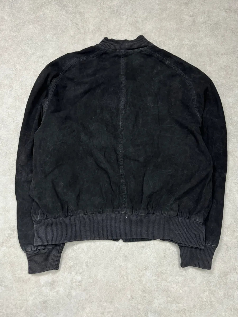 2000s Gucci Black Suede Bomber Jacket QzolWYz 6
