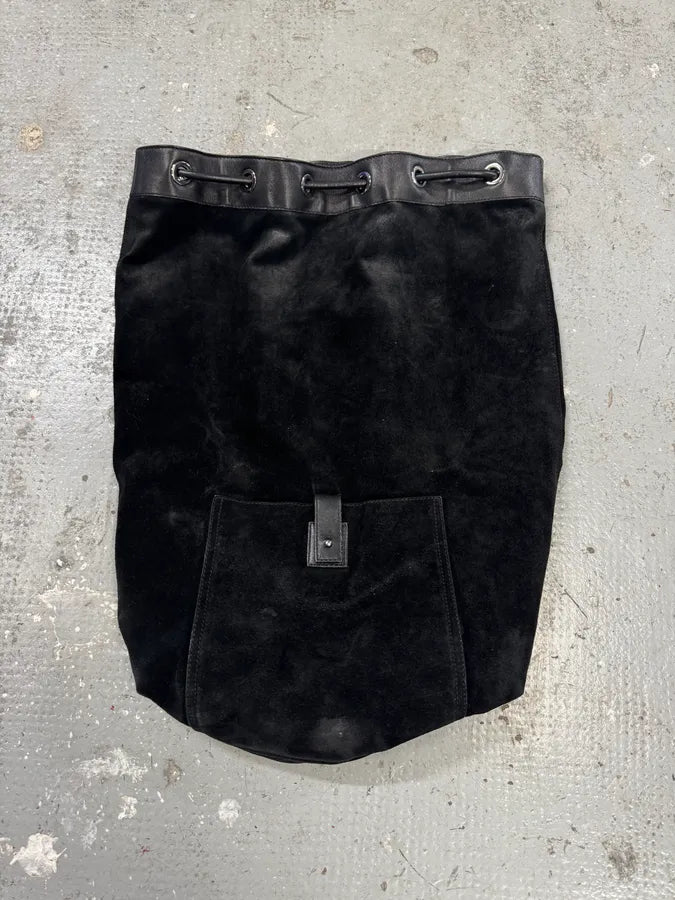 2000s Gucci Black Suede Leather Backpack BjPSjtl 5