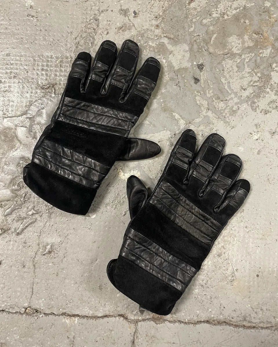 2000s Gucci Black Suede Leather Gloves (OS) 0