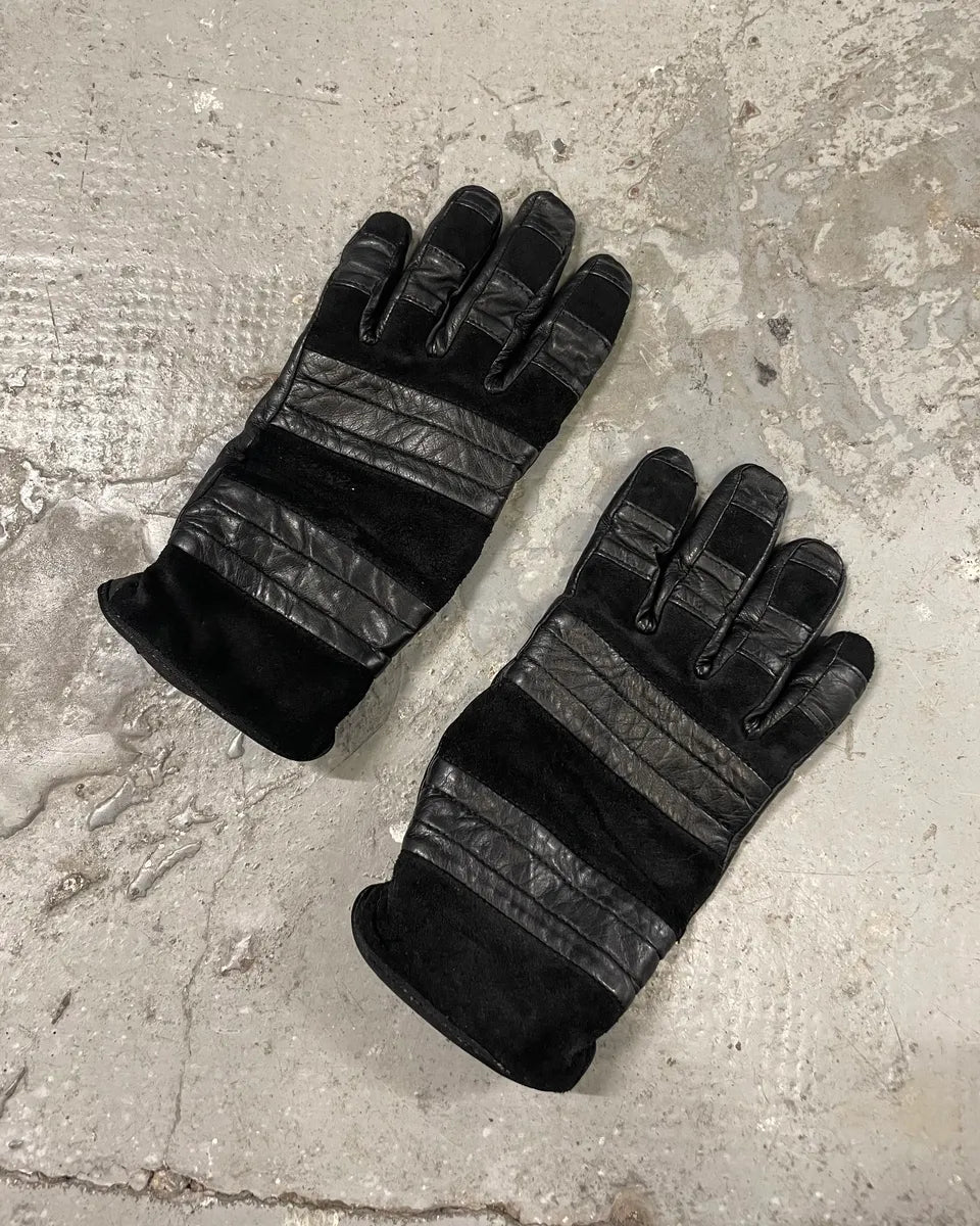 2000s Gucci Black Suede Leather Gloves (OS) 1