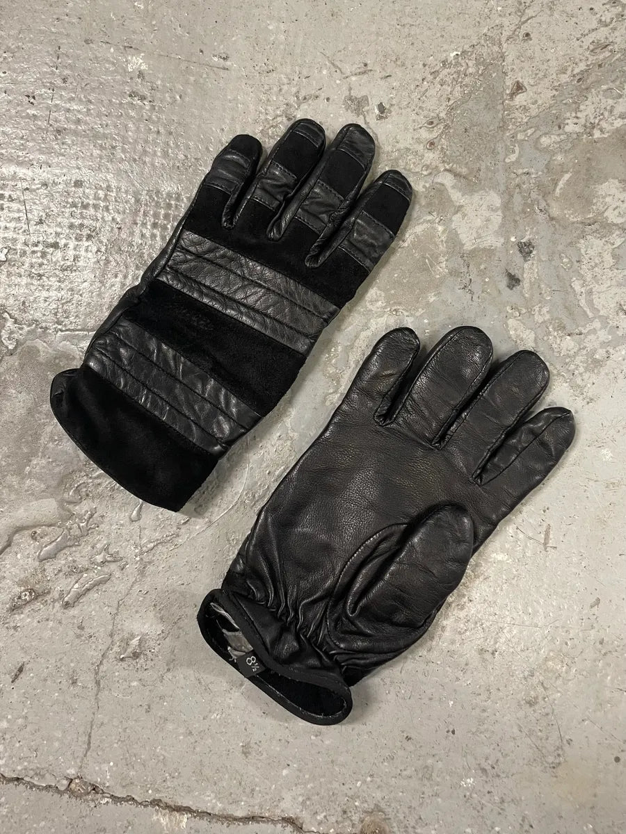 2000s Gucci Black Suede Leather Gloves (OS) 2