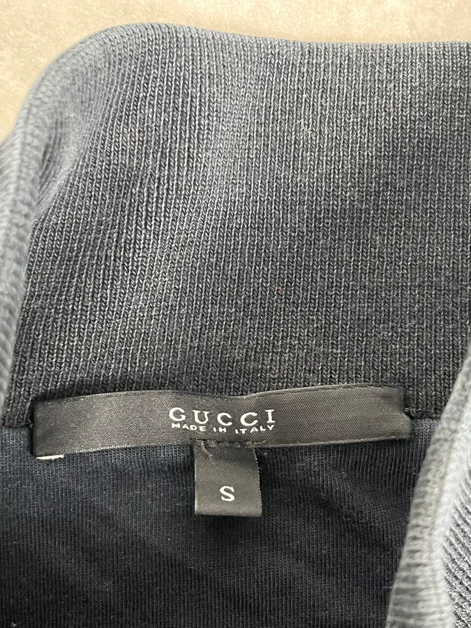 SS2003 Gucci Black Velvet GG Logo Zip Jacket GXEHUqi 9