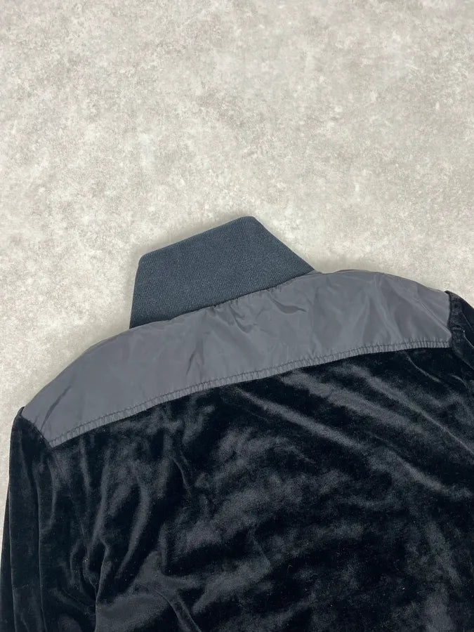 SS2003 Gucci Black Velvet GG Logo Zip Jacket GXEHUqi 6