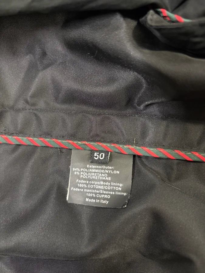 2000s Gucci Black Waxed Buttoned Peacoat Jacket sZLyWqH 7