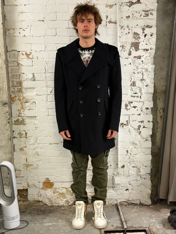 2000s Gucci Black Wool Premium Classy Long Coat itZMODg 1